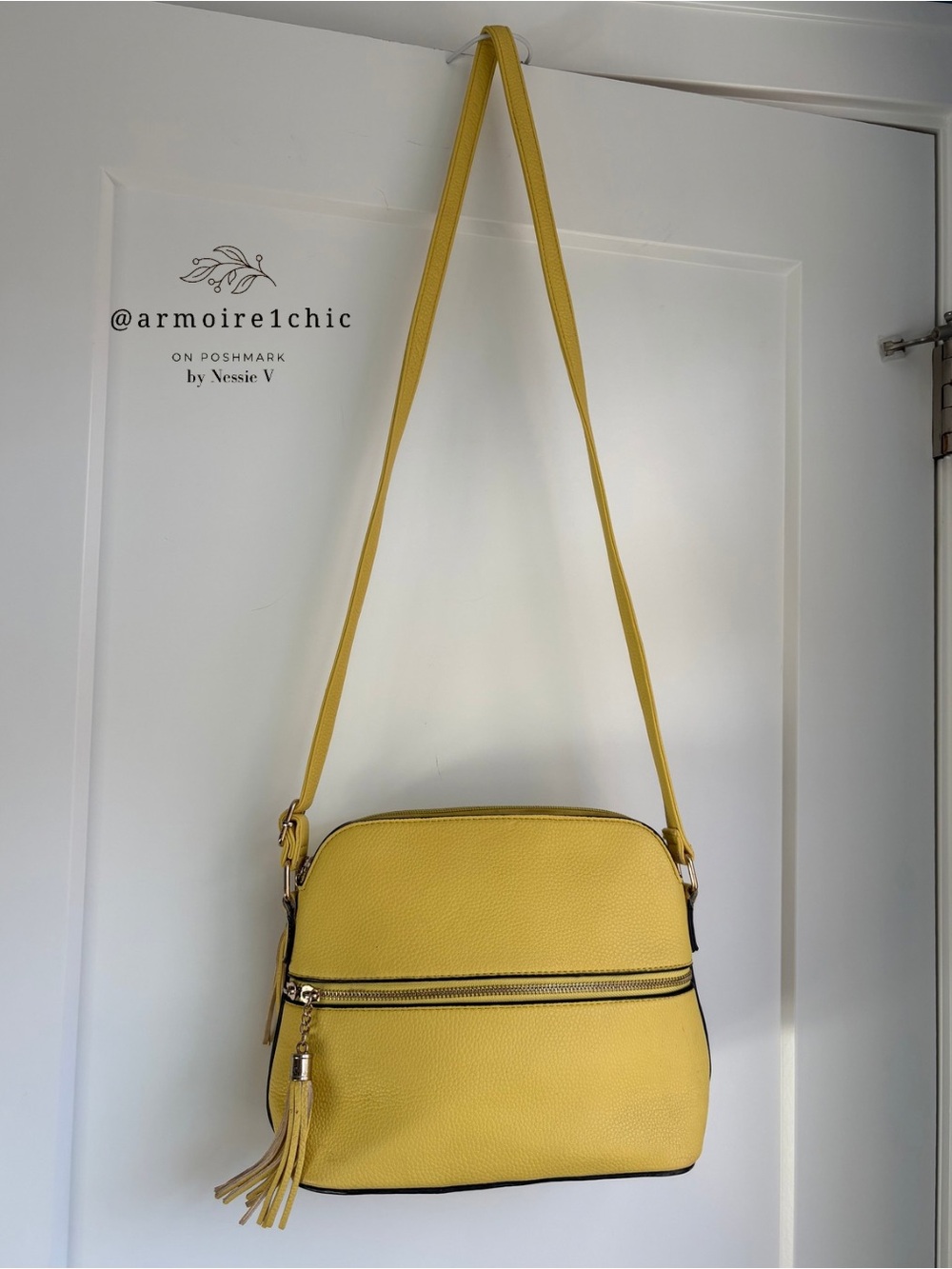 DASEIN | Yellow Crossbody Shoulder Bag With Built in Money Pouch - Picture 17 of 17